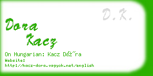 dora kacz business card